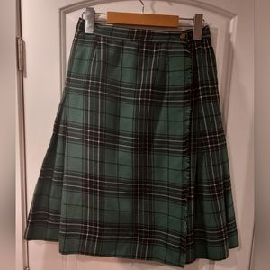 Vintage Pleated Wool Kilt